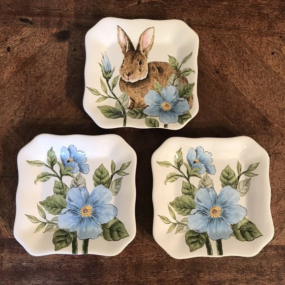 Other - Maxcera Bunny Rabbit Floral Garden Appetizer Plate